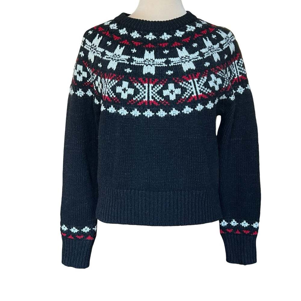 Polo Ralph Lauren Women's M Wool Alpaca Fair Isle Nordic Yoke Sweater Holiday
